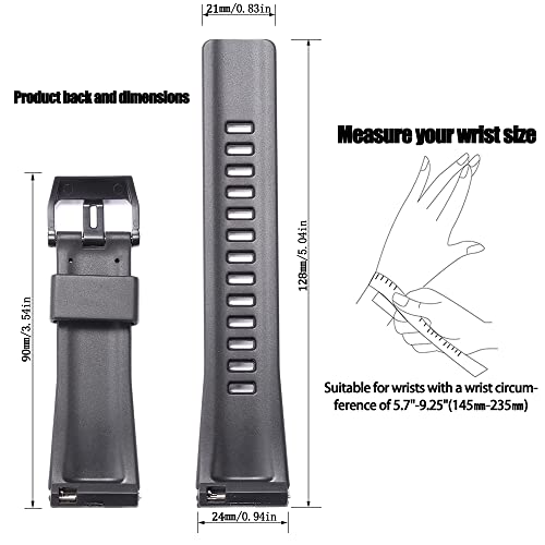 MCXGL Resin Strap Suitable for Caiso G-Shock GA-2000 PRG-600 650 PRW-6600 Mens Rubber Sports Waterproof 24mm Bracelet Watch Band Accessories(A-black) - Image 2