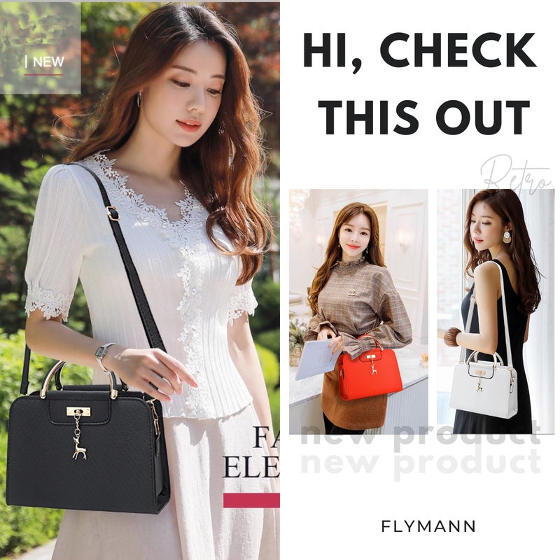 FLYMANN Store Women's Handbag with Top Handle | Crossbody Satchel bag with adjustable shoulder Strap - Image 5