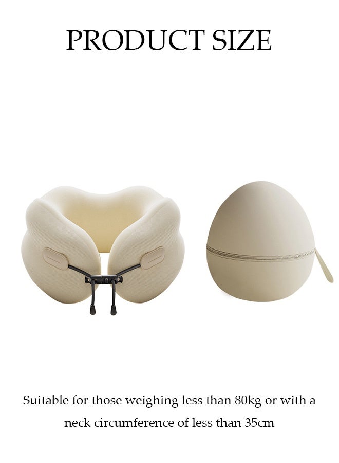 DUNISO Travel Pillow for Airplane Memory Foam Neck Pillow Neck with Storage Carry Bag， Support to Relieve Neck Tension Lightweight Compact Breathable Flight Pillow Comfortable U-shaped Pillow for Airplane Car Office Home Travel Camping - Image 4