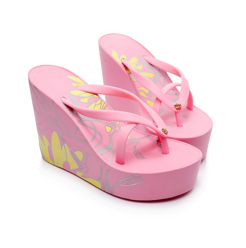Women'S High Heel Flip-Flops Platform Slippers Non-Slip Beach Flip-Flops Wedge Heel Bathroom Pool Vacation Slippers - Image 5