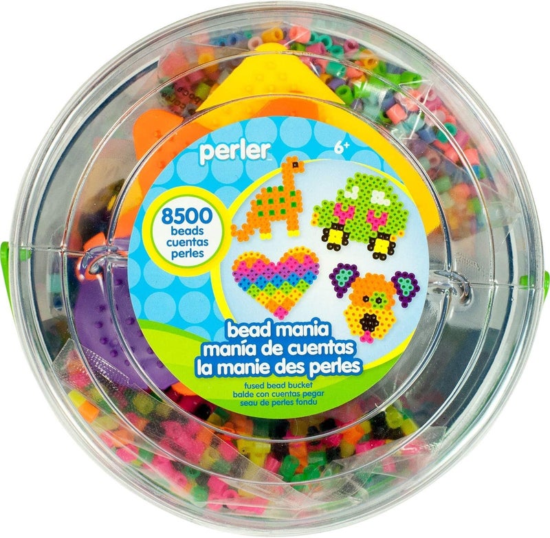 Perler Beads Fuse Bead Activity Bucket for Arts and Crafts, 8500 Beads - Image 1