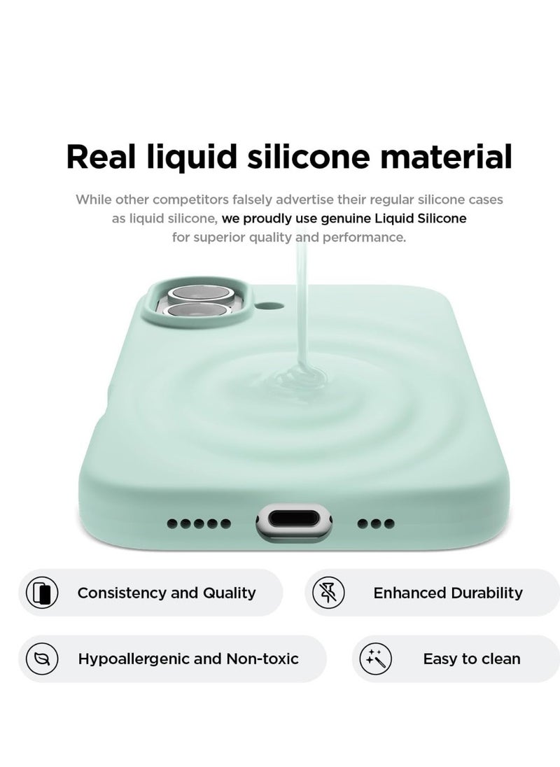 X-level Liquid Silicone Case Cover For Iphone 16,Silky Soft Touch Full Body Protective Phone Case Anti Scratch Shockproof Cover With Microfiber Lining,Slim Protective Back Cover with Comfortable Hold Touch Feeling and Anti-fingerprint  - Image 2