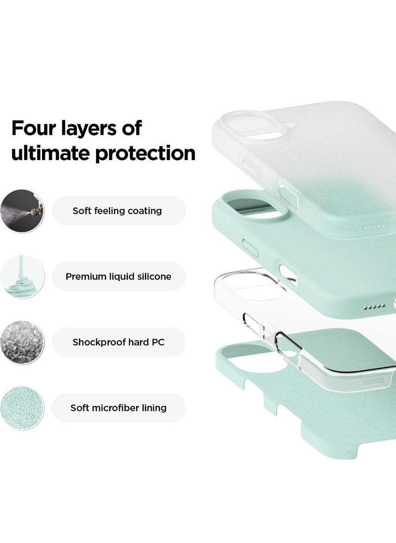 X-level Liquid Silicone Case Cover For Iphone 16,Silky Soft Touch Full Body Protective Phone Case Anti Scratch Shockproof Cover With Microfiber Lining,Slim Protective Back Cover with Comfortable Hold Touch Feeling and Anti-fingerprint  - Image 3