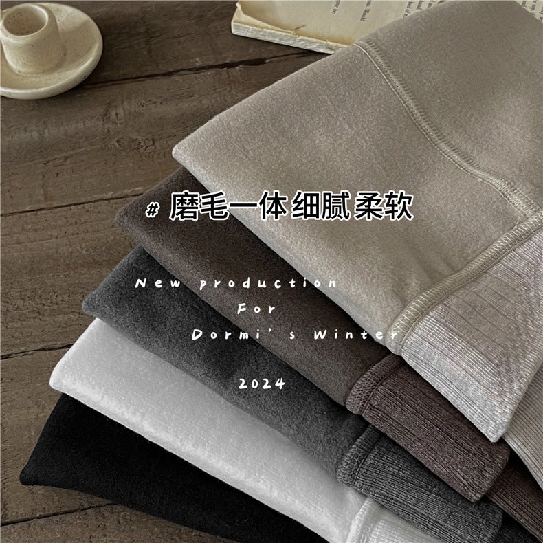 5518 Winter New Children'S Leggings Baby Solid Color Velvet Pants Girls Sanding Pantyhose - Image 5