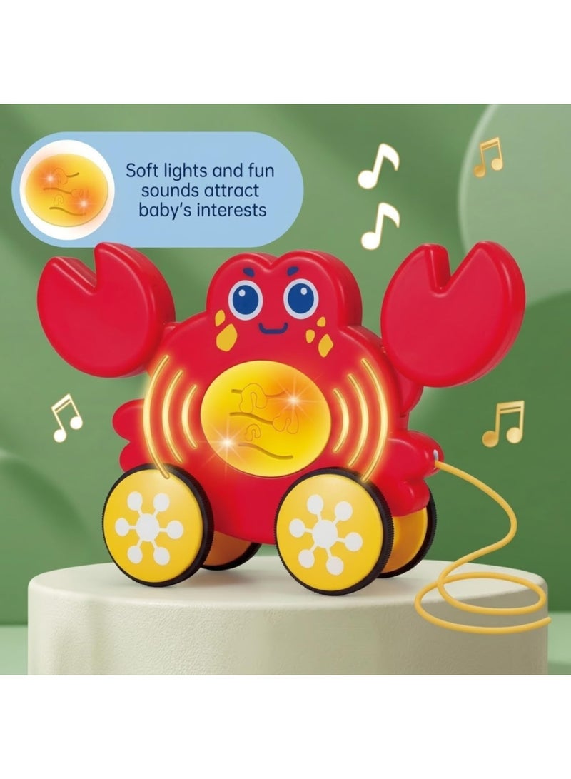 Twisoo Crab Baby Pull Along Toy with LED Lights & Music, Toddler Activity Plaything for 19 Months+ - Image 4