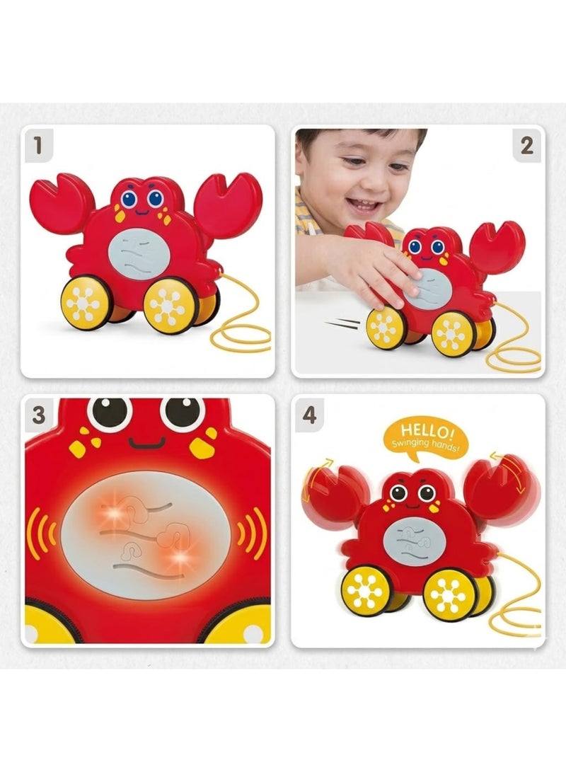 Twisoo Crab Baby Pull Along Toy with LED Lights & Music, Toddler Activity Plaything for 19 Months+ - Image 5
