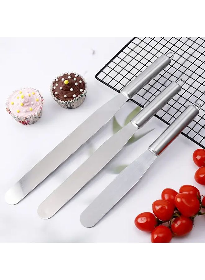 Stainless Steel Cake Smoother Icing Spatula 8 Inch Professional Baking Decorating Tool - Image 2