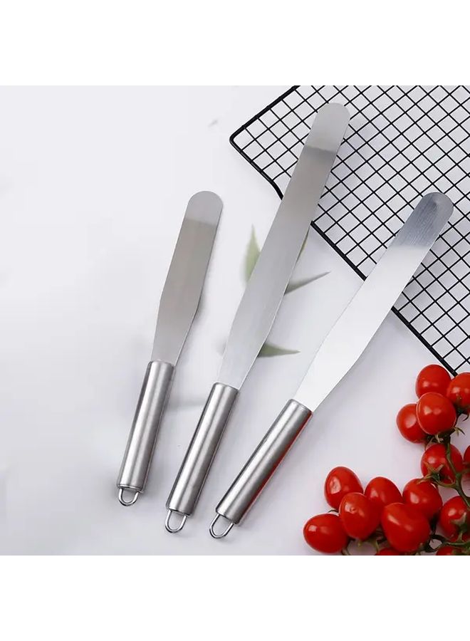 Stainless Steel Cake Smoother Icing Spatula 8 Inch Professional Baking Decorating Tool - Image 4