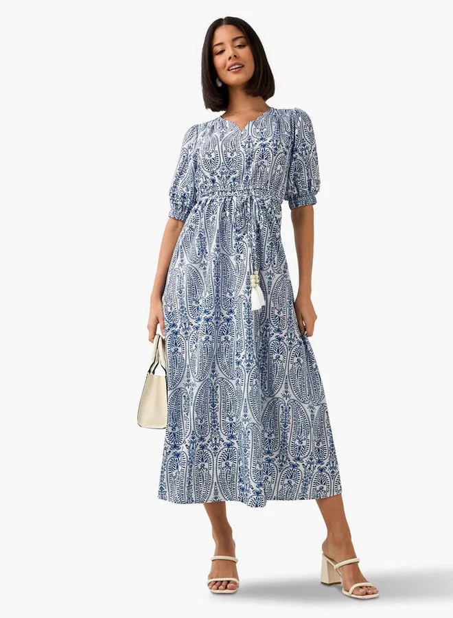 Splash FAV Floral Print Women Dress with Tie-Ups