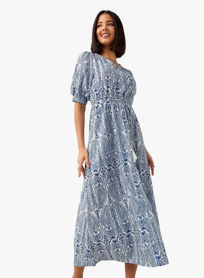 Splash FAV Floral Print Women Dress with Tie-Ups