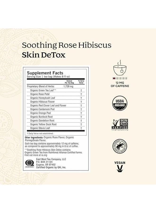 Yogi Soothing Rose Hibiscus Skin Detox, Herbal Supplement - 16 Tea Bags, 32g - Image 2