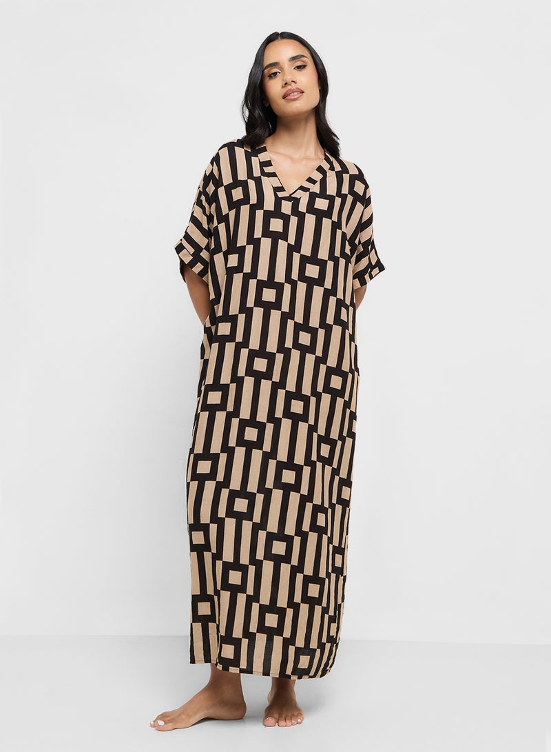 Khizana Printed Nightdress  - Image 1