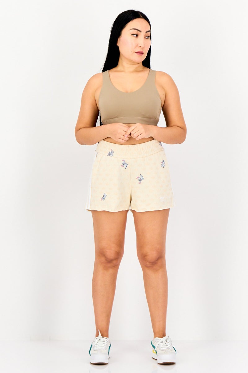 Adidas Women Solid Padded Sports Bra, Tan - Image 4