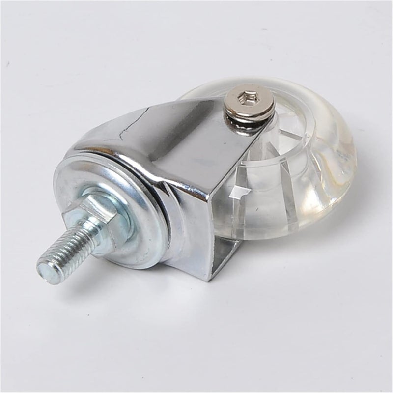 Portible Swivel Casters M8x15mm Threaded Rod Heavy Duty Industrial Casters Noiseless PU Wheels for Trolley Workbench Furniture and Equipment 360 Rotation for Smooth Mobility - Image 3