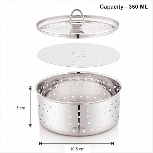 Expresso Paneer Maker Steel - Paneer Maker Mould Press with Round Strainer | Stainless Steel Paneer and Tofu Making Machine | Fresh Paneer/Tofu/Sprout Press Mould for Kitchen Use (350 ML) - Image 2