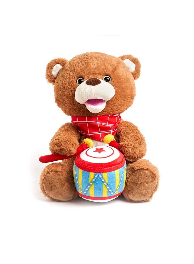 Cuddle Barn - Drummin' Billy | Animated Bear Stuffed Animal Musical Plush Toy Drums and Sings Along to Ants Go Marching and Five Little Bears, 11 inches - Image 1