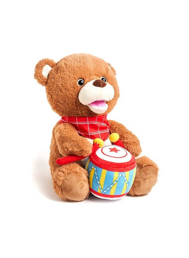 Cuddle Barn - Drummin' Billy | Animated Bear Stuffed Animal Musical Plush Toy Drums and Sings Along to Ants Go Marching and Five Little Bears, 11 inches - Image 2