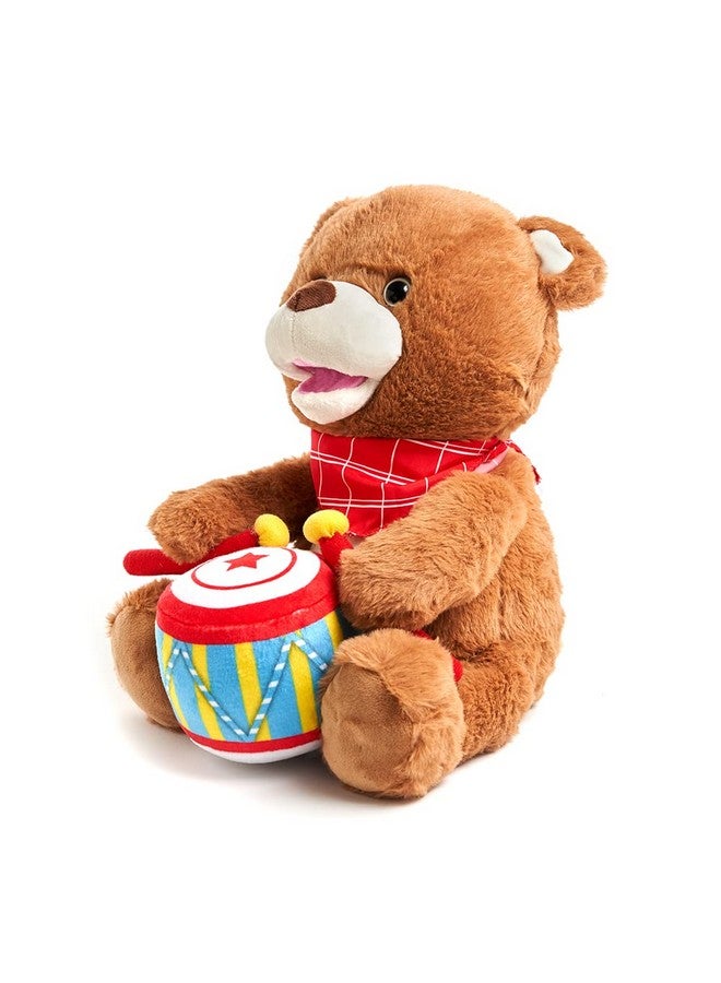 Cuddle Barn - Drummin' Billy | Animated Bear Stuffed Animal Musical Plush Toy Drums and Sings Along to Ants Go Marching and Five Little Bears, 11 inches - Image 3