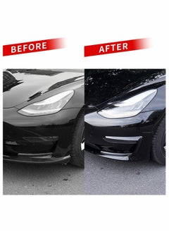Y&D Front Fog Light Trim Cover, Eyebrow Cover Frame Exterior Decoration for Tesla Model 3 Accessories (Black)  - Image 2