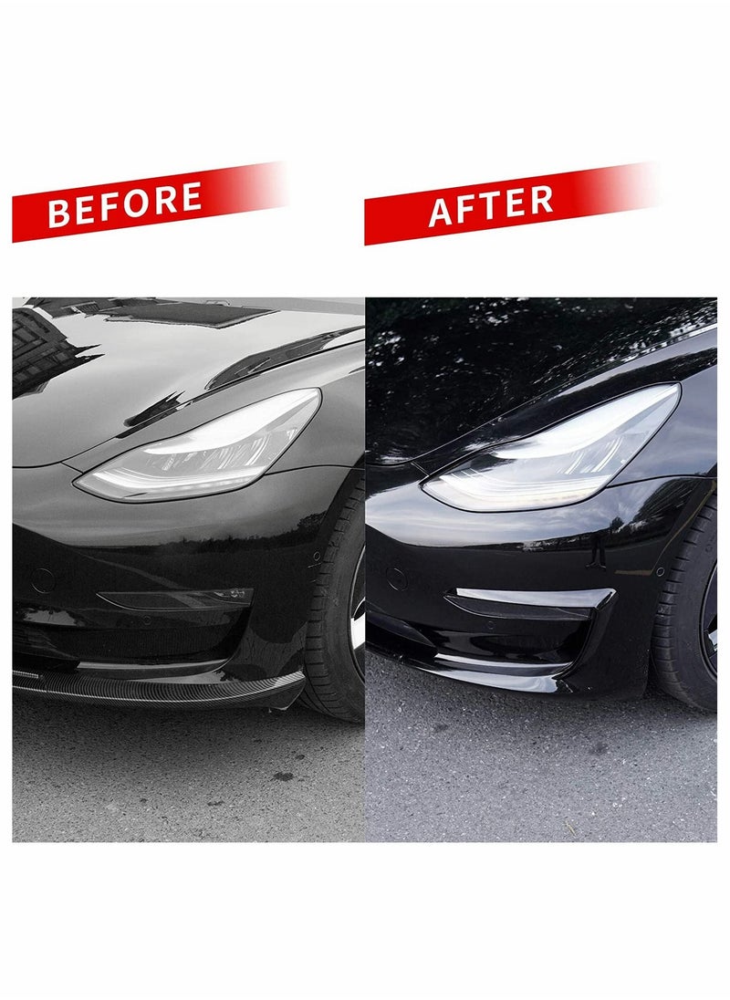 Y&D Front Fog Light Trim Cover, Eyebrow Cover Frame Exterior Decoration for Tesla Model 3 Accessories (Black)  - Image 2