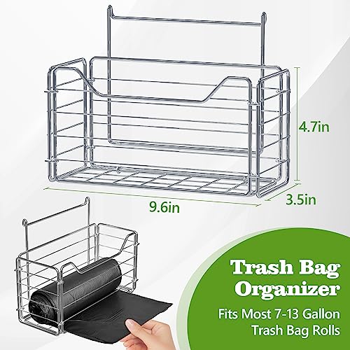 Beinline LIONONLY Pull Out Trash Can Rack Under Cabinet, Under Sink Trash Can for 7-11 Gallon Trash Bin, Under Cabinet Trash Garbage Pull Out Kit w/Garbage Bag Holder(Not Include Can) - Image 5