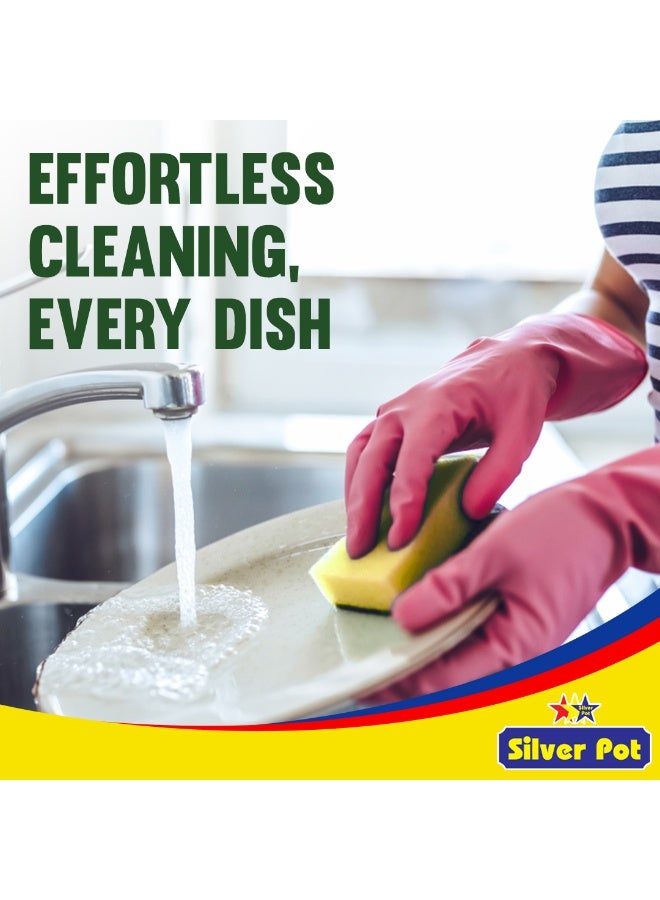 Silver Pot Kitchen Sponge & Scourer – 13cm Dual-Purpose Cleaning Sponge for Pots, Pans, Kitchen Utensils, and Delicate Surfaces - Image 5