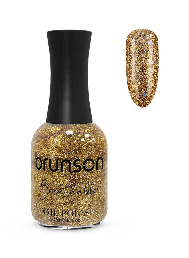 brunson طلاء أظافر قابل للتنفس طلاء أظافر حلال مناسب للوضوء سريع الجفاف نباتي طويل الأمد وسهل التقشير 18 مل BH291