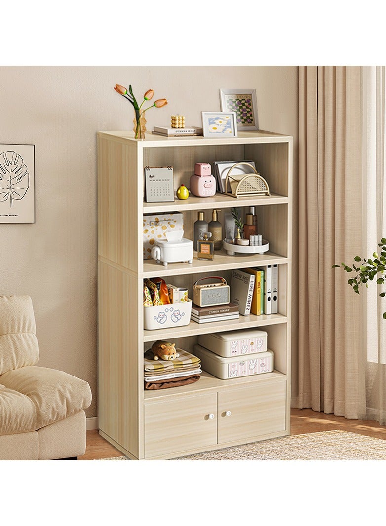 XiuWoo Modern Multi-Tier Bookshelf with Storage Cabinet Vertical 2-Door Bookcase for Living Room & Office - Image 4