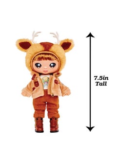 Na! Na! Na! Surprise Cozy Series Donnie Ranger 7.5" Fashion Doll Reindeerinspired With Brown Hair 3Piece Outfit And Fuzzy Clipon Purse Poseable Great Toy Gift For Kids Ages 5 6 7 8+ Years  - Image 3