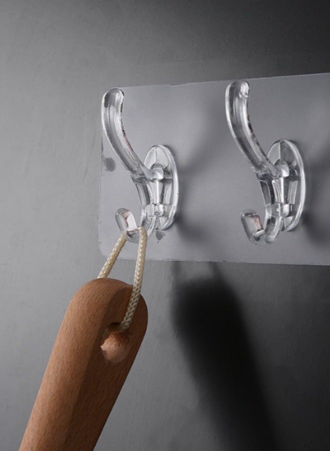 5 Pack Waterproof and Oil Proof Heavy Duty Self Adhesive Sticker Hooks Transparent Wall Hooks 30 Hooks - Image 5