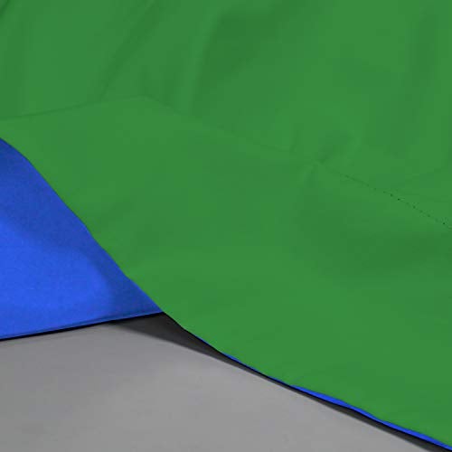 ISSUNTEX 6X9 ft Background Muslin Backdrop, Photo Studio, Collapsible High Density Screen for Video Photography and Television-Blue/Green - Image 5