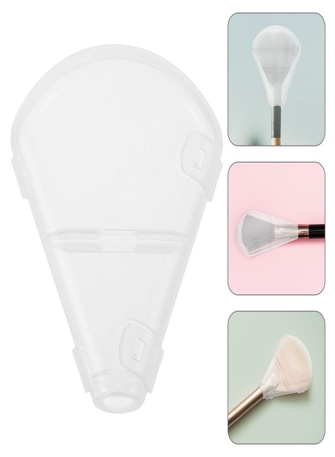 minkissy Makeup Brush Covers Protective Caps 10-Pack Fan Shaped Transparent Brush Dustproof Waterproof for Home and Travel Easy to Clean - Image 2