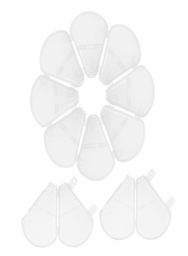 minkissy Makeup Brush Covers Protective Caps 10-Pack Fan Shaped Transparent Brush Dustproof Waterproof for Home and Travel Easy to Clean - Image 1
