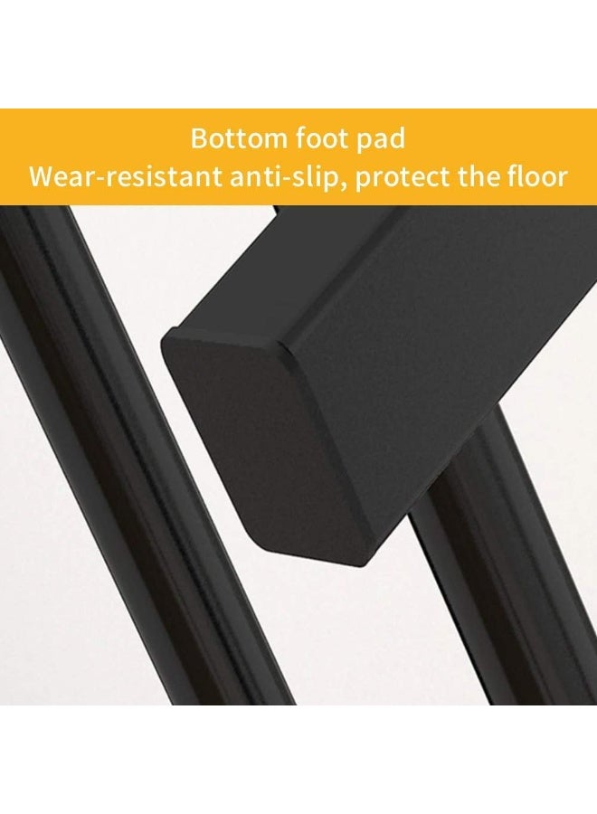 NAMA Double-layer metal clothes rack with a shelf for storing shoes and boxes – strong rust-resistant steel frame – side hooks – modern design for bedrooms and shops – can hold up to 45 kg and easy to assemble - Image 2