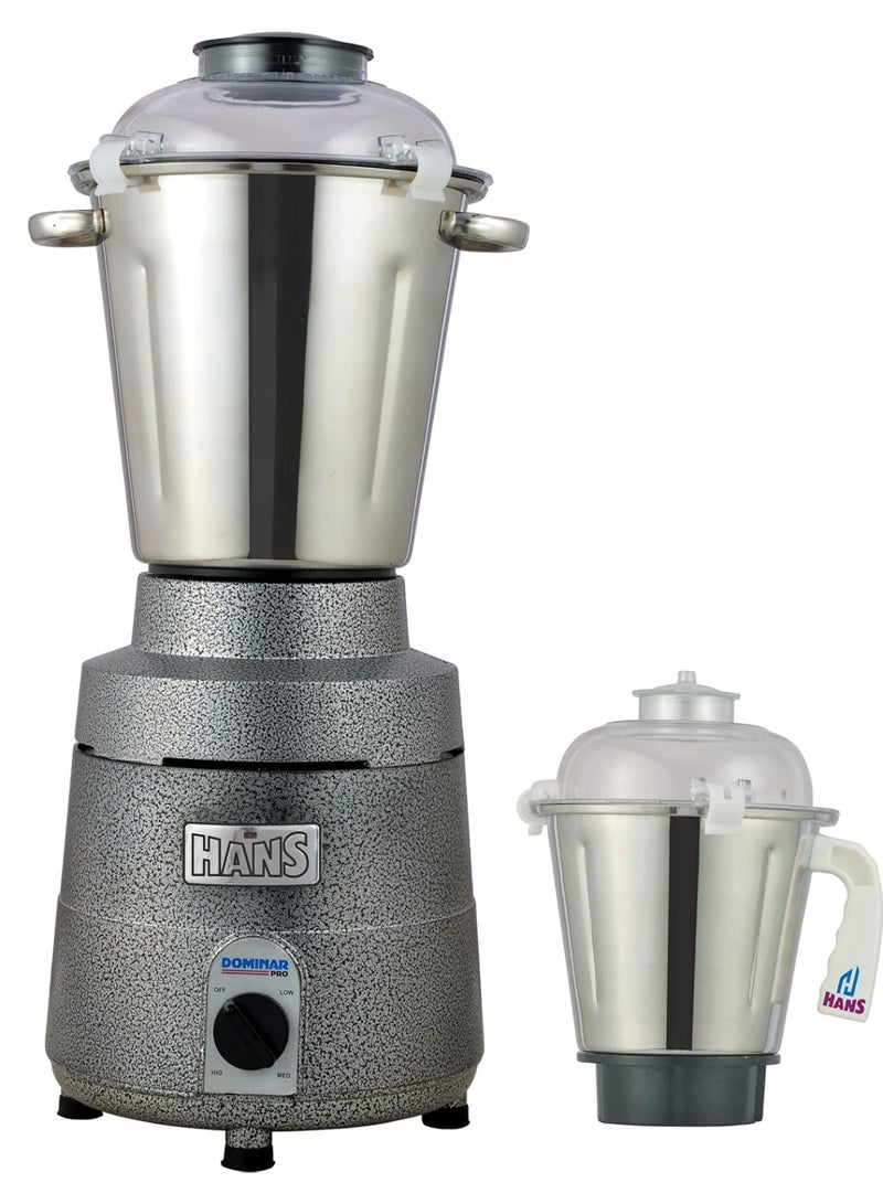 هانس HANS Dominar X Pro 2000 Watts 2.8 HP Commercial Mixer Grinder With 2 Jar Heavy Duty Black Grey - Image 1