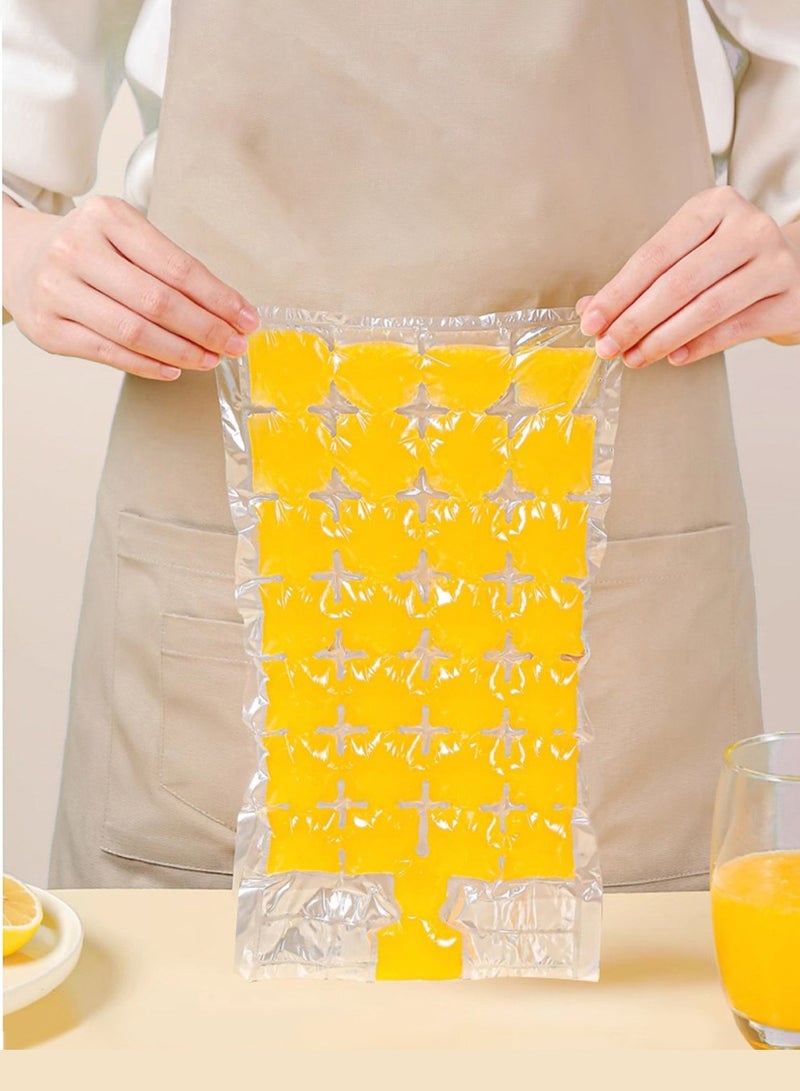 100 Bags Disposable Ice Cube Bags,Stackable Easy Release Ice Cube Mold Trays, Self-Seal Freezing Maker, Transparent with 1 funnels  - Image 3