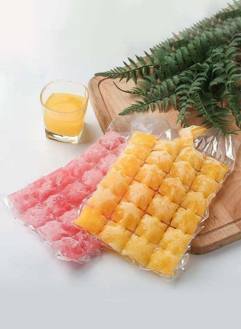 100 Bags Disposable Ice Cube Bags,Stackable Easy Release Ice Cube Mold Trays, Self-Seal Freezing Maker, Transparent with 1 funnels  - Image 4