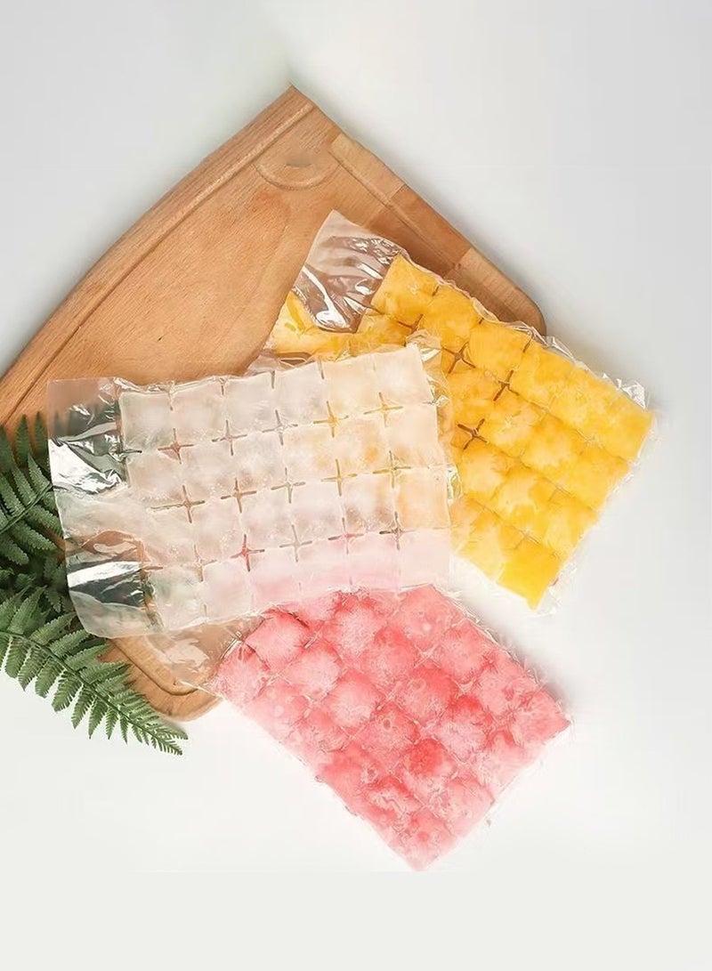 100 Bags Disposable Ice Cube Bags,Stackable Easy Release Ice Cube Mold Trays, Self-Seal Freezing Maker, Transparent with 1 funnels  - Image 5