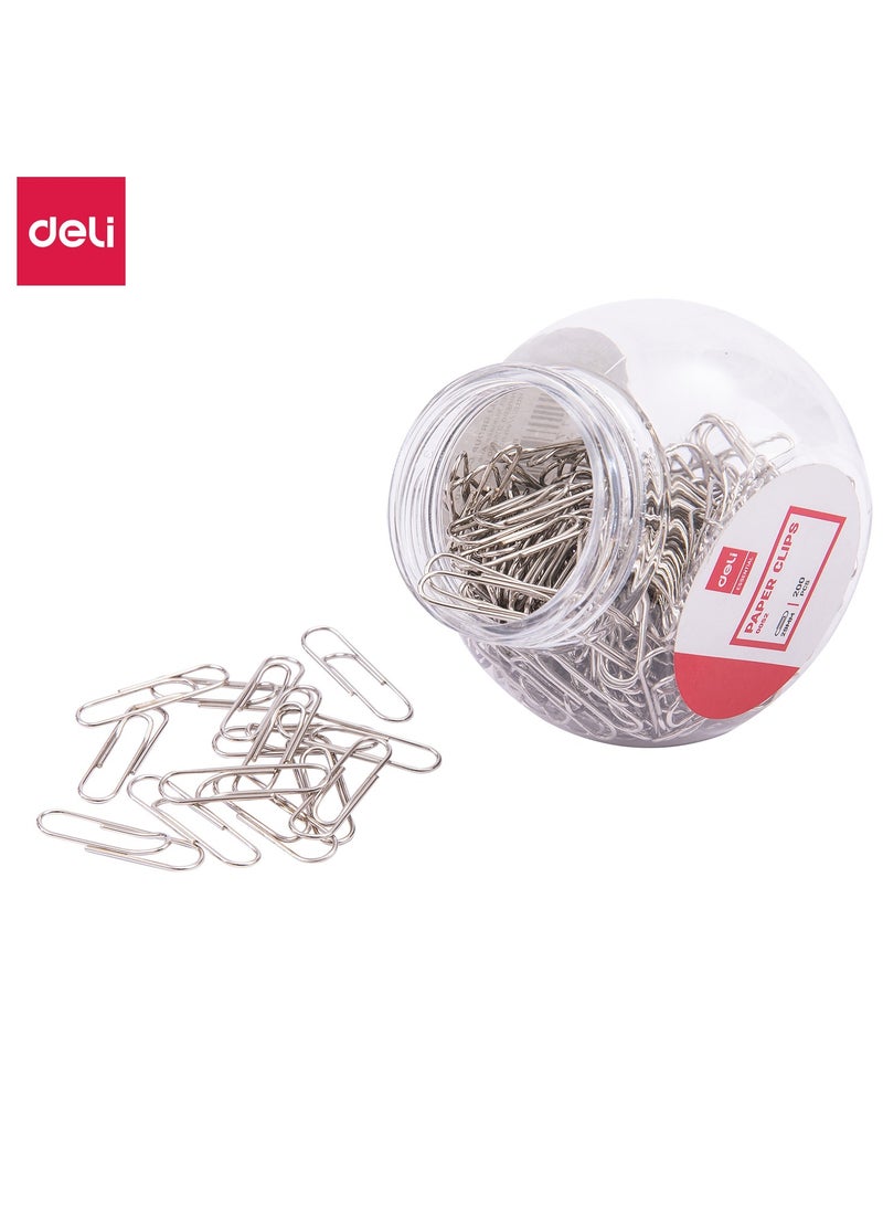 Deli E0052 Paper Clips No.3 29mm Black - 200pcs/tube - ideal for office and daily document use - Image 1