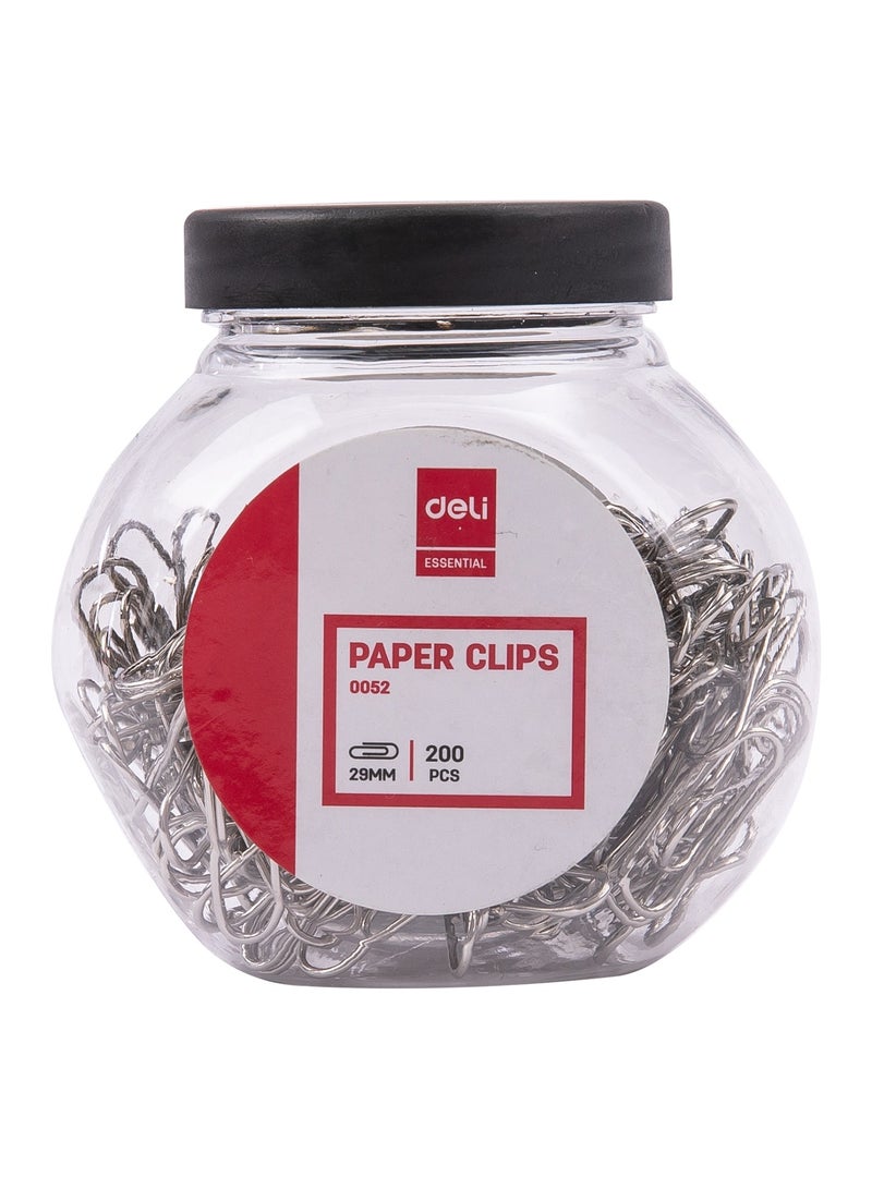 Deli E0052 Paper Clips No.3 29mm Black - 200pcs/tube - ideal for office and daily document use - Image 4