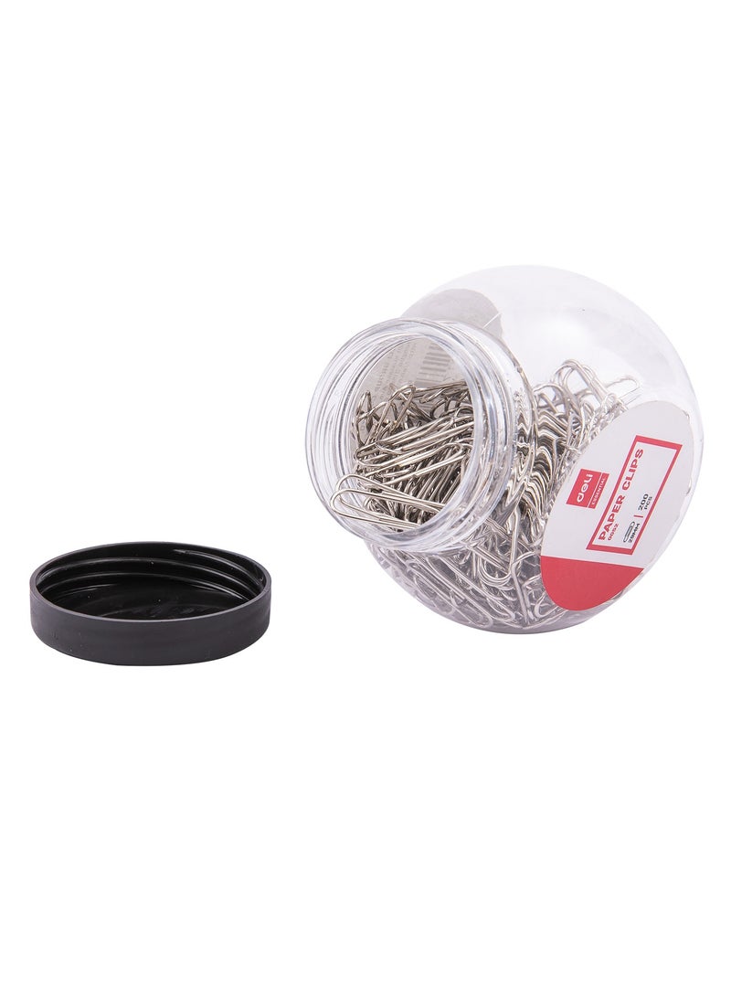 Deli E0052 Paper Clips No.3 29mm Black - 200pcs/tube - ideal for office and daily document use - Image 2