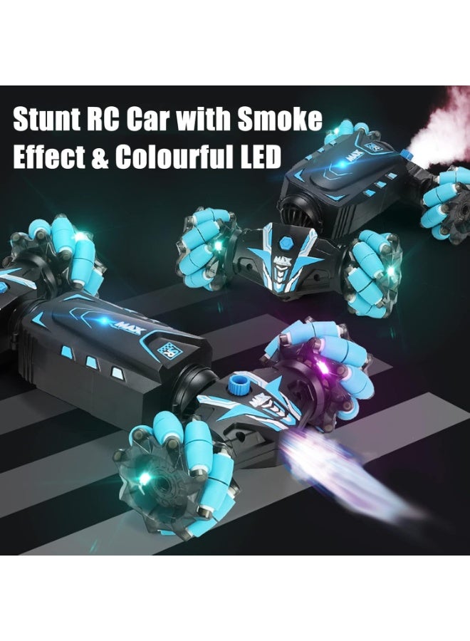 LR Stunt Car, 4WD 2.4GHz Remote Control Gesture Sensor Toy Cars, 360° Rotating Off Road Vehicle with Lights Music & Spray Launcher, Toy Cars for kids - Image 5