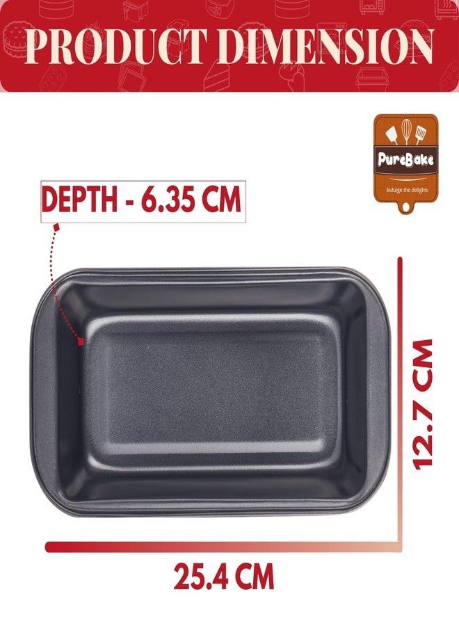 PureBake Premium Sgs Certified Bread Loaf Tin/Pan/Mould Rectangular Cake Mould For Baking Non Sticky Tin Teflon Coating (2 Pc, Black) - Image 5