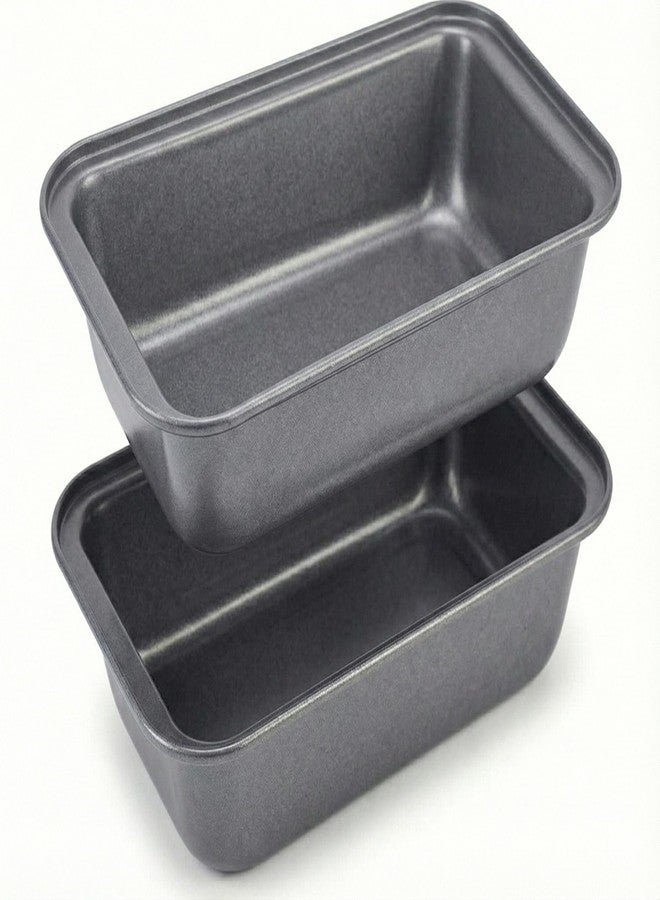 PureBake Premium Sgs Certified Bread Loaf Tin/Pan/Mould Rectangular Cake Mould For Baking Non Sticky Tin Teflon Coating (2 Pc, Black) - Image 1