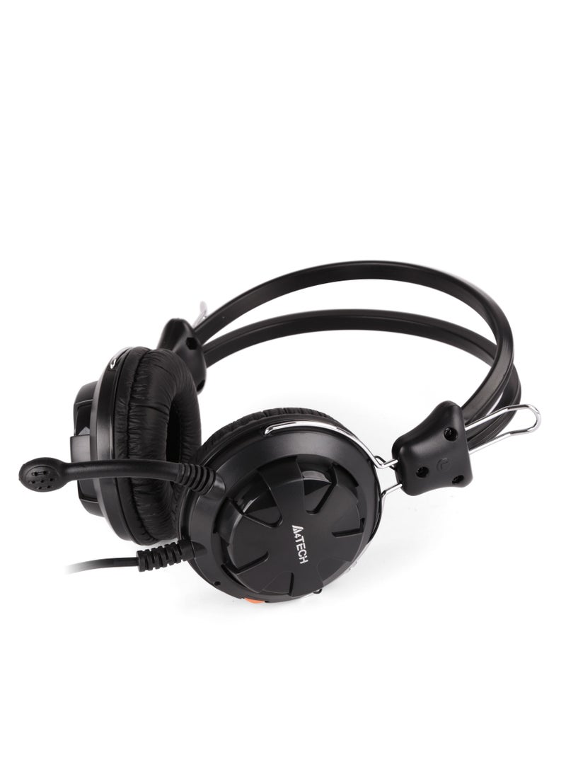 A4TECH A4TECH COMFORTFIT DOUBLE STEREO HEADSET HS-28, NOISE-CANCELLING MICROPHONE, BLACK - Image 3