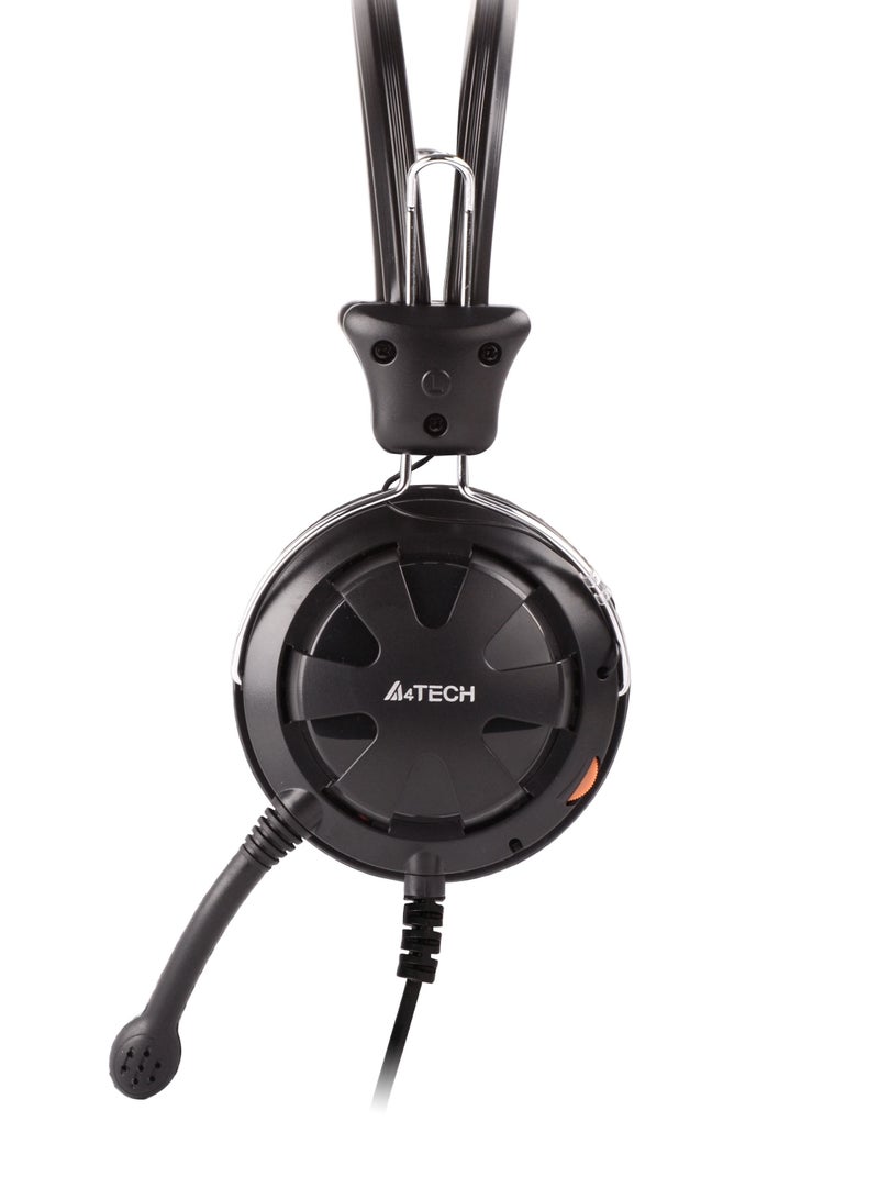 A4TECH A4TECH COMFORTFIT DOUBLE STEREO HEADSET HS-28, NOISE-CANCELLING MICROPHONE, BLACK - Image 5