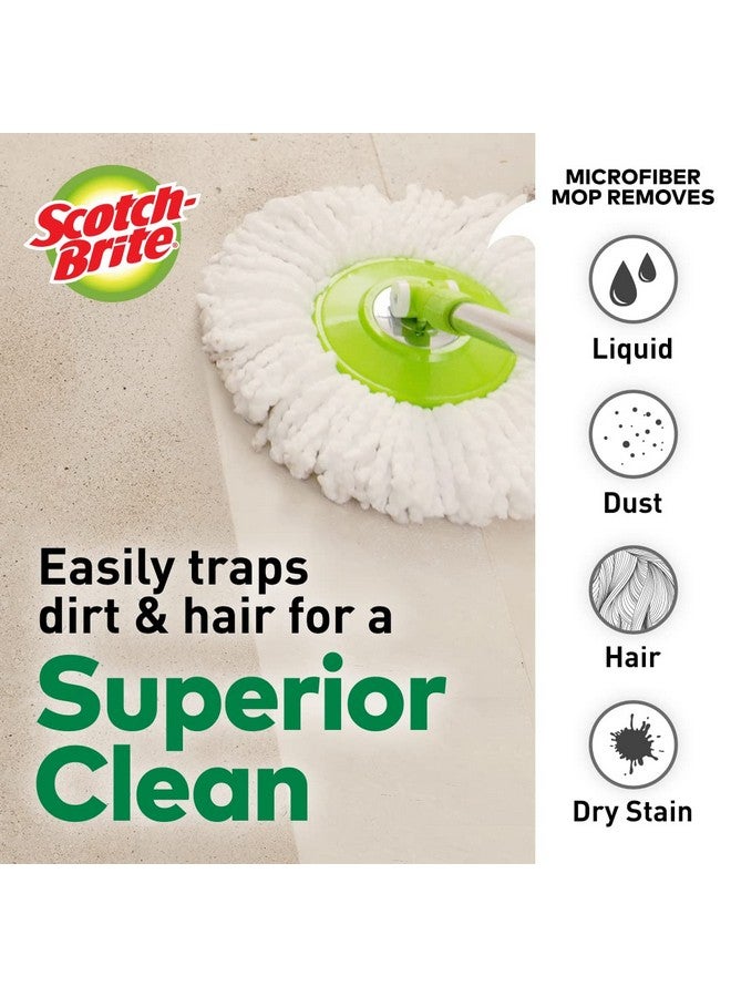 Scotch Brite Scotch-Brite 2-In-1 Bucket Spin Mop Refill ( Microfiber, White ) - Image 2