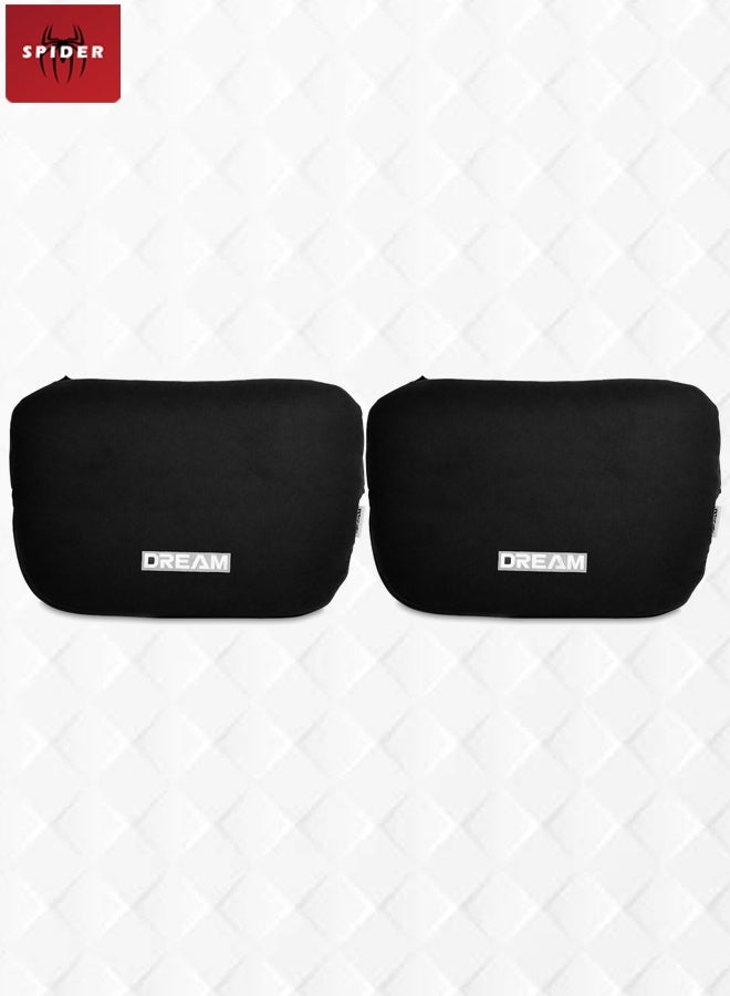 SPIDER Car Neck Pillow Headrest Cushion 2PCS Ergonomic Memory Foam Neck Support for Car Seat, Soft Breathable Head Neck Rest Pillow for Driving Travel Office Chair, Adjustable Strap Universal Fit Auto Seat Comfort Cushion - Image 1