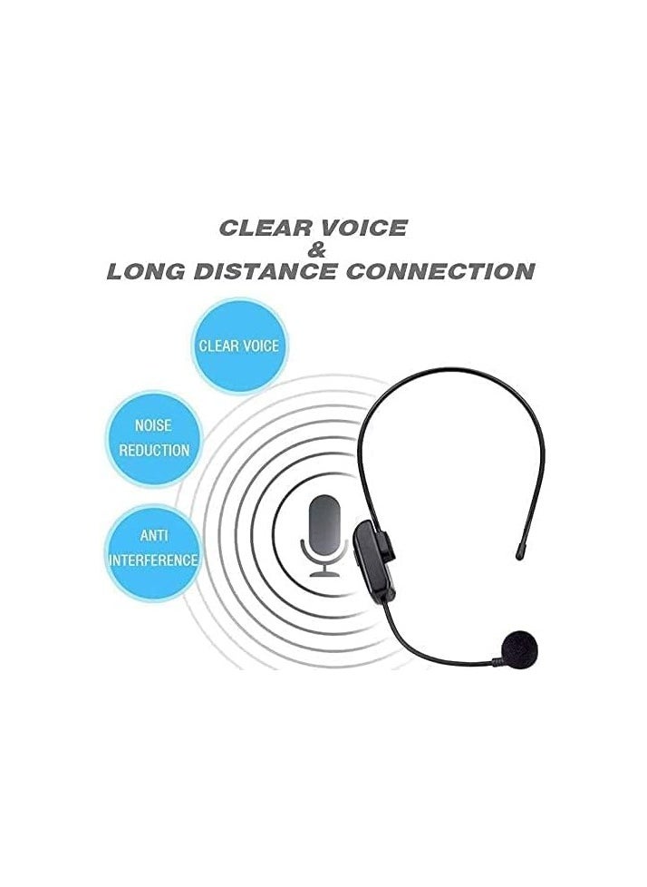 Bukela 2-in-1 Handheld UHF Wireless Microphone Headset, 165-foot range for subwoofer, stage speakers, teachers, tour guides, fitness instructors, by Making Tech, Hypercardioid, White  - Image 2