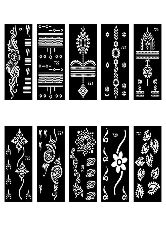 Komstec Unique Arabic Mehndi Stencil Combo for Hands, Perfect for Family Celebrations - Image 2